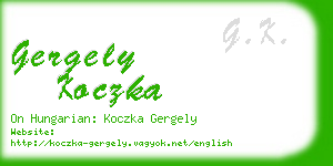 gergely koczka business card